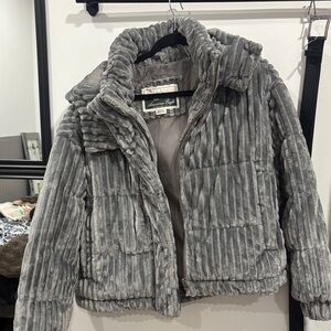 American Eagle Outfitters Textured Gray Jacket